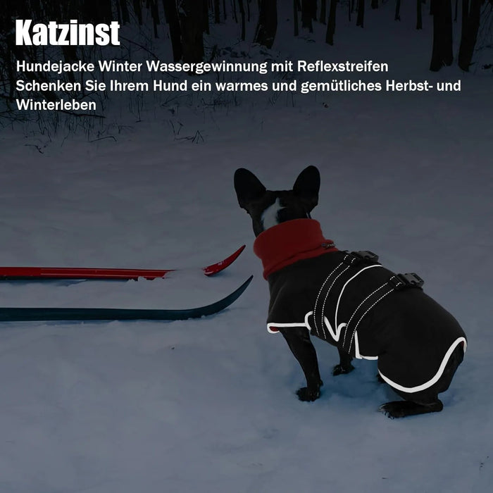 Casaco para cães, casaco impermeável de outono/inverno, com tiras refletoras, cintura ajustável, quente e confortável - PetDoctors - Loja Online
