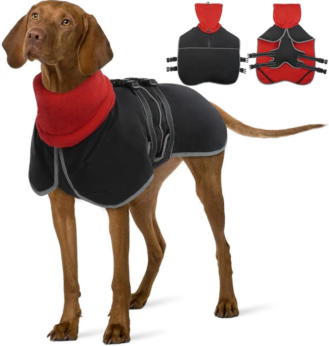 Casaco para cães, casaco impermeável de outono/inverno, com tiras refletoras, cintura ajustável, quente e confortável - PetDoctors - Loja Online
