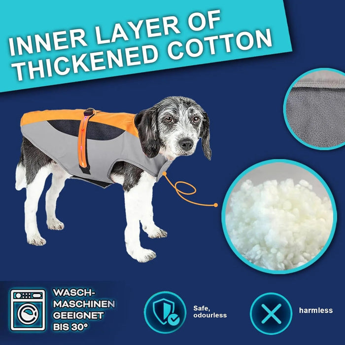 Casaco quente de Outono / Inverno para cães ou gatos, refletor, impermeável e à prova de vento - Fecho com velcro - PetDoctors - Loja Online