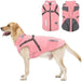 Casaco rosa, de inverno, para cão, impermeável, resistente ao vento, com tiras refletoras seguras e arnês ajustável - PetDoctors - Loja Online