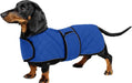 Casaco térmico de inverno para cão salsicha, com forro polar quente, impermeável, com faixas ajustáveis e orifício de arnês - PetDoctors - Loja Online