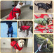 Casaco vermelho, de inverno, para cão, impermeável, resistente ao vento, com tiras refletoras seguras e arnês ajustável - PetDoctors - Loja Online