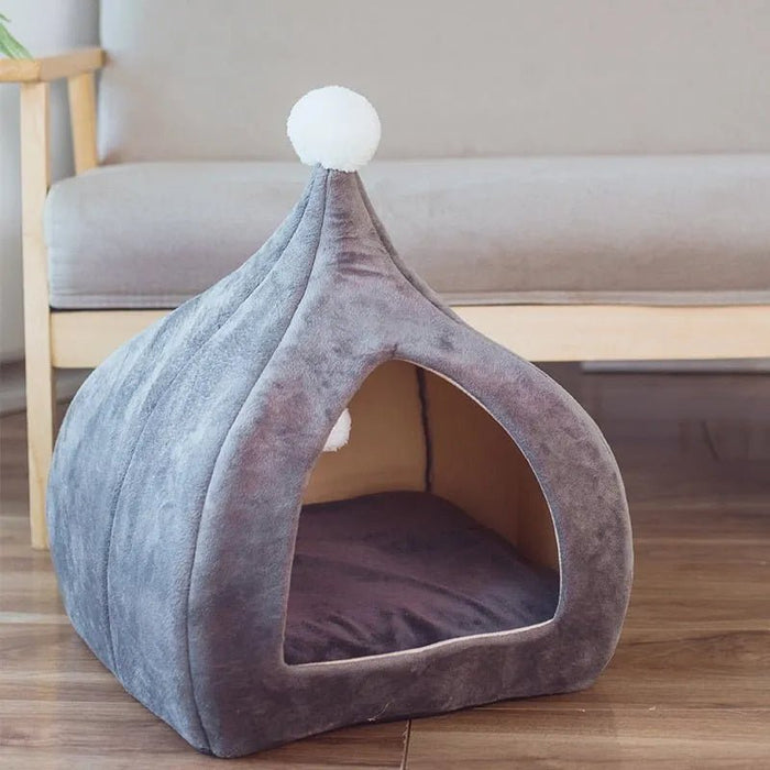 Cave / Tenda / Casinha para Gatos ou Cães de Raças Pequenas com Colchão de Micro - Fibras Removível - PetDoctors - Loja Online