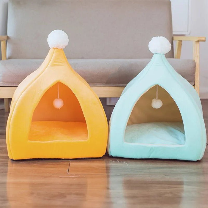 Cave / Tenda / Casinha para Gatos ou Cães de Raças Pequenas com Colchão de Micro - Fibras Removível - PetDoctors - Loja Online