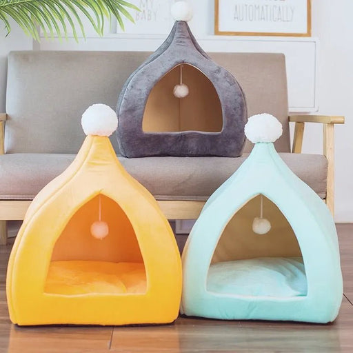 Cave / Tenda / Casinha para Gatos ou Cães de Raças Pequenas com Colchão de Micro - Fibras Removível - PetDoctors - Loja Online