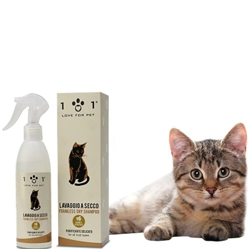 Champô a Seco Natural para Gato, 250 ml - Sem Necessidade de Água - Para uma Lavagem a Seco Eficaz - PetDoctors - Loja Online