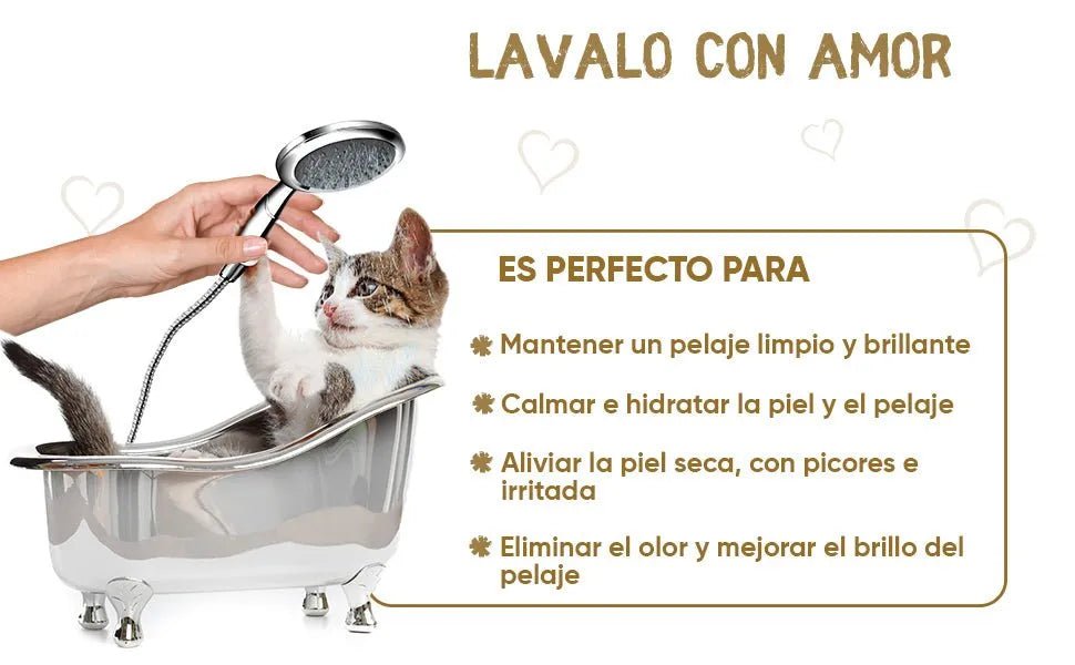Champô cães e gatos anti - comichões. com óleo de côco e aloé vera (500 ml) - gel hidratante de banho com lavanda, camomila, aveia - PetDoctors - Loja Online