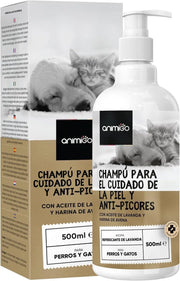 Champô cães e gatos anti - comichões. com óleo de côco e aloé vera (500 ml) - gel hidratante de banho com lavanda, camomila, aveia - PetDoctors - Loja Online