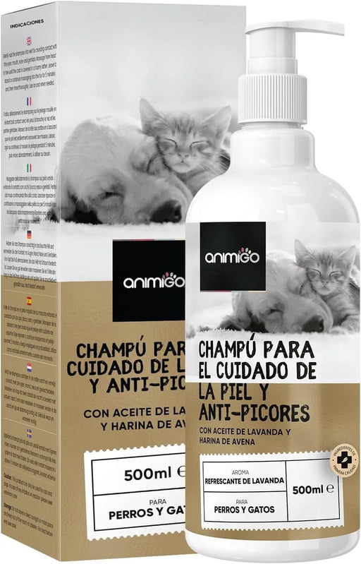 Champô cães e gatos anti - comichões. com óleo de côco e aloé vera (500 ml) - gel hidratante de banho com lavanda, camomila, aveia - PetDoctors - Loja Online