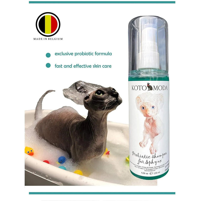 Champô Probiótico para Gatos Sphynx - 120 ml (com bomba de espuma) - PetDoctors - Loja Online