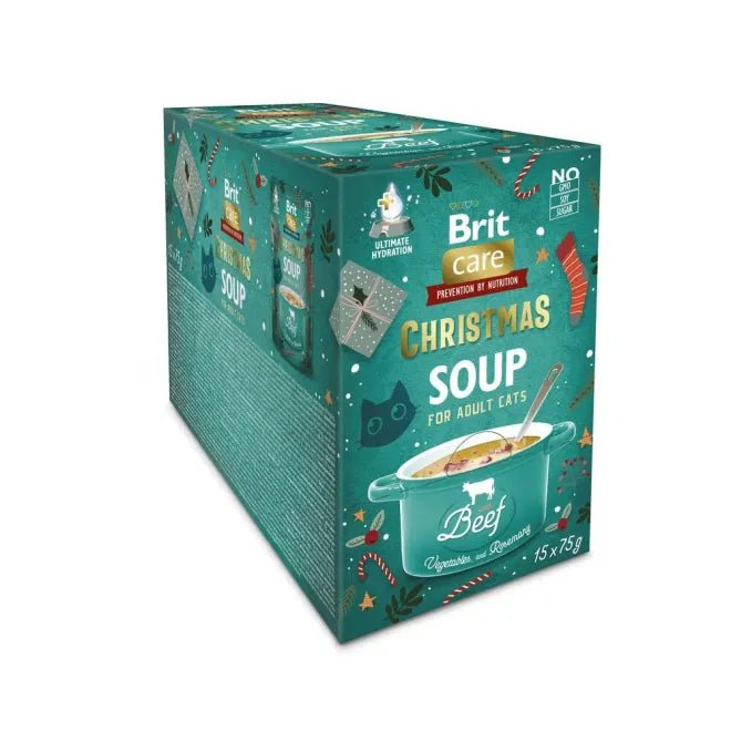 Christmas Soup para gato - Vaca com vegetais e rosmaninho (saquetas 75g) - PetDoctors - Loja Online