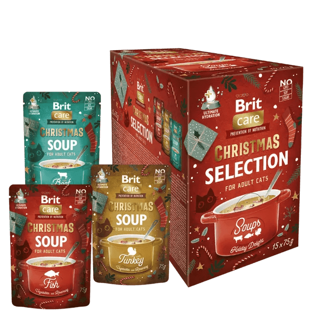 Christmas Soup para gato - Vaca com vegetais e rosmaninho (saquetas 75g) - PetDoctors - Loja Online