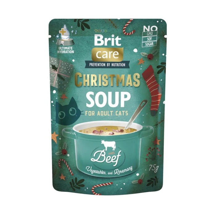 Christmas Soup para gato - Vaca com vegetais e rosmaninho (saquetas 75g) - PetDoctors - Loja Online