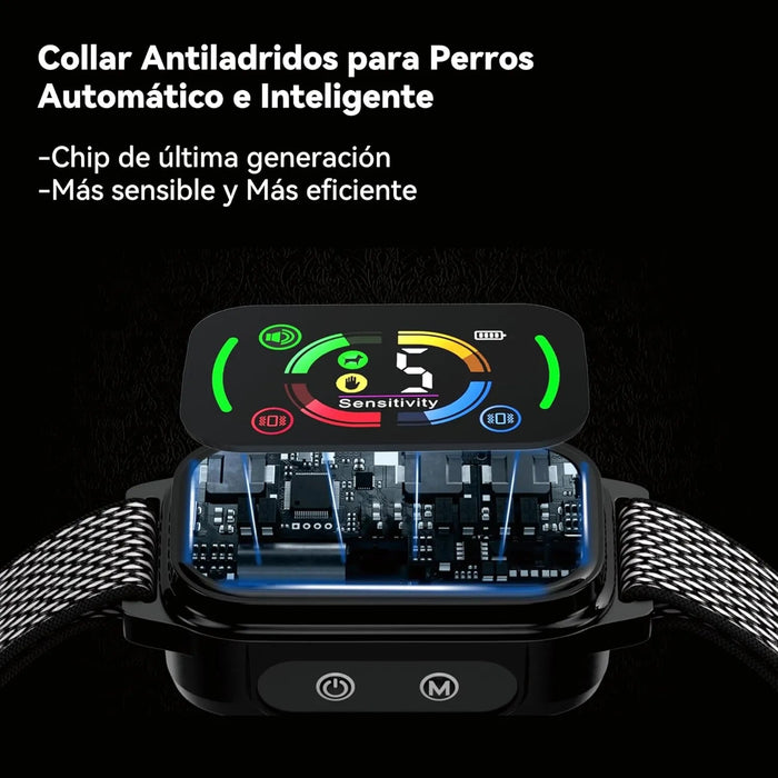 Coleira anti - latidos, vibratória, automática para cães, deteção inteligente de latidos com 3 modos de vibração, som e forte vibração, sensibilidade ajustável, resistente à água e recarregável - PetDoctors - Loja Online
