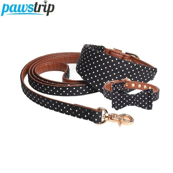 Coleira com Laço ou com Bandana, com Trela a condizer como opção, para Cães - PetDoctors - Loja Online