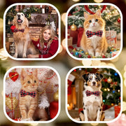Coleira de Natal para cão ou gato com gravata borboleta - PetDoctors - Loja Online