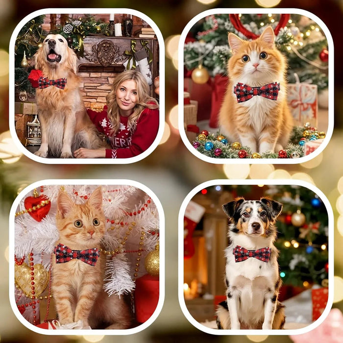 Coleira de Natal para cão ou gato com gravata borboleta - PetDoctors - Loja Online