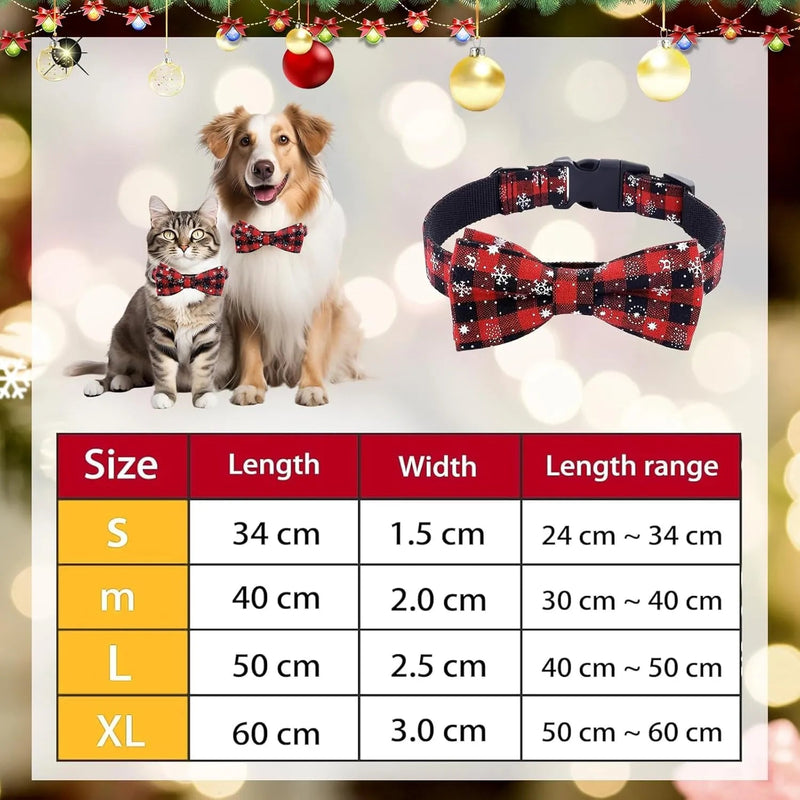 Coleira de Natal para cão ou gato com gravata borboleta - PetDoctors - Loja Online