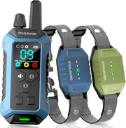 Coleira de treino para cães, sem descarga elétrica, 9 níveis, som, vibração e impulso, alcance de 3000 m, recarregável, automonomia 30 dias, impermeável IP67 - PetDoctors - Loja Online