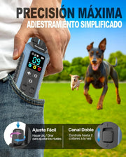 Coleira de treino para cães, sem descarga elétrica, 9 níveis, som, vibração e impulso, alcance de 3000 m, recarregável, automonomia 30 dias, impermeável IP67 - PetDoctors - Loja Online