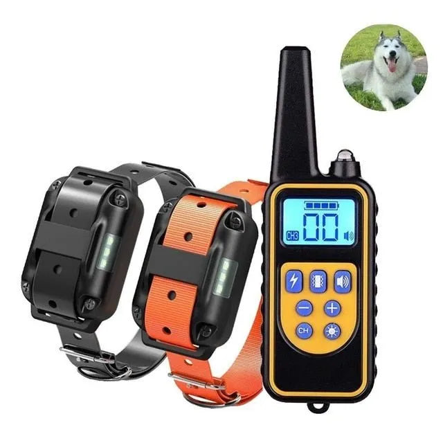 Coleira de Treino Recarregável com LCD Display (800 metros) - PetDoctors - Loja Online