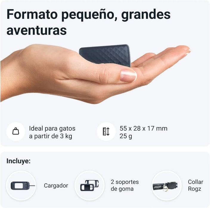 Coleira GPS para Gatos, atualizações de localização 24 horas por dia, 7 dias por semana e análise do território, alerta anti - fuga, distância ilimitada - Tractive CAT Mini - PetDoctors - Loja Online