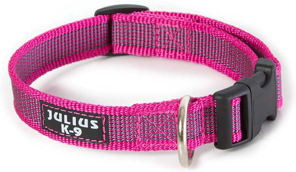 Coleira Julius - K9 - Cinza e Côr com pega, fecho de segurança e patch intermutável - PetDoctors - Loja Online