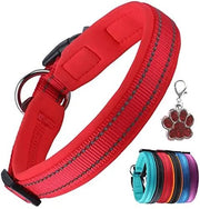 Coleira para cães ou gatos, macia, acolchoada, reflectora, em neoprene ajustável - PetDoctors - Loja Online