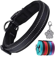 Coleira para cães ou gatos, macia, acolchoada, reflectora, em neoprene ajustável - PetDoctors - Loja Online