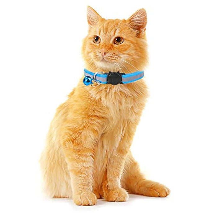 🐱 Coleira refletora para gatos, 12 côres, com guizo e fivela de segurança - PetDoctors - Loja Online