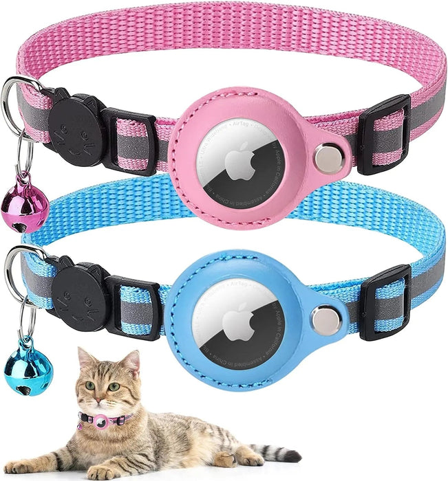 Coleira Refletora para Gatos, para localizador GPS Apple Air Tag (não incluído) - PetDoctors - Loja Online