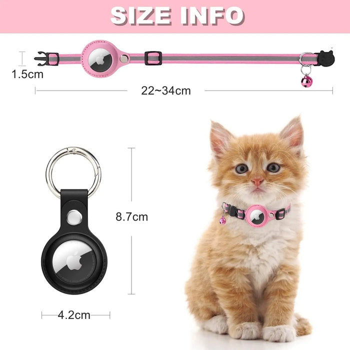 Coleira Refletora para Gatos, para localizador GPS Apple Air Tag (não incluído) - PetDoctors - Loja Online