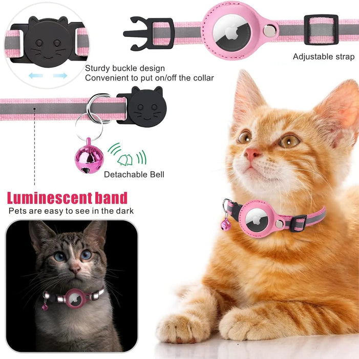 Coleira Refletora para Gatos, para localizador GPS Apple Air Tag (não incluído) - PetDoctors - Loja Online