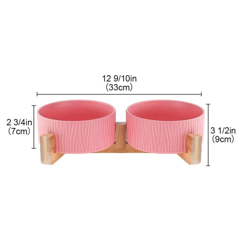 Comedouro / Bebedouro Cerâmico Elevado para Cães ou Gatos (simples ou duplo) - PetDoctors - Loja Online