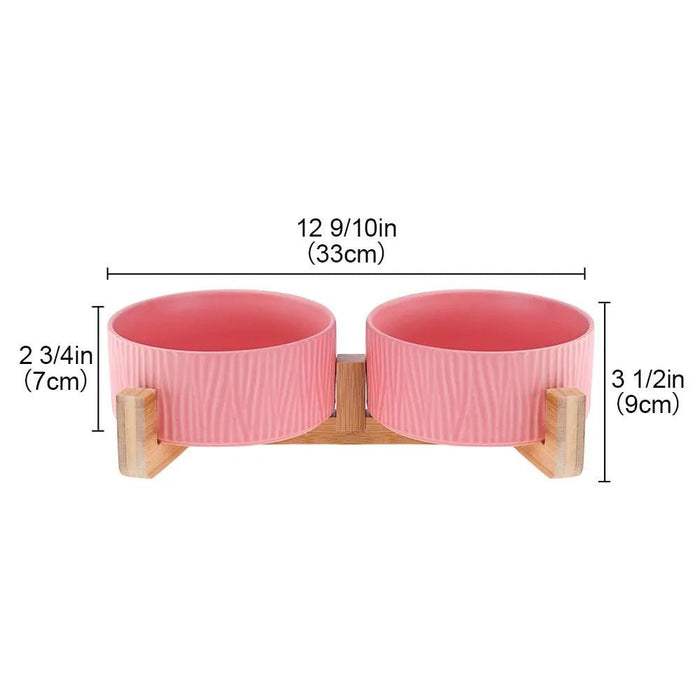 Comedouro / Bebedouro Cerâmico Elevado para Cães ou Gatos (simples ou duplo) - PetDoctors - Loja Online