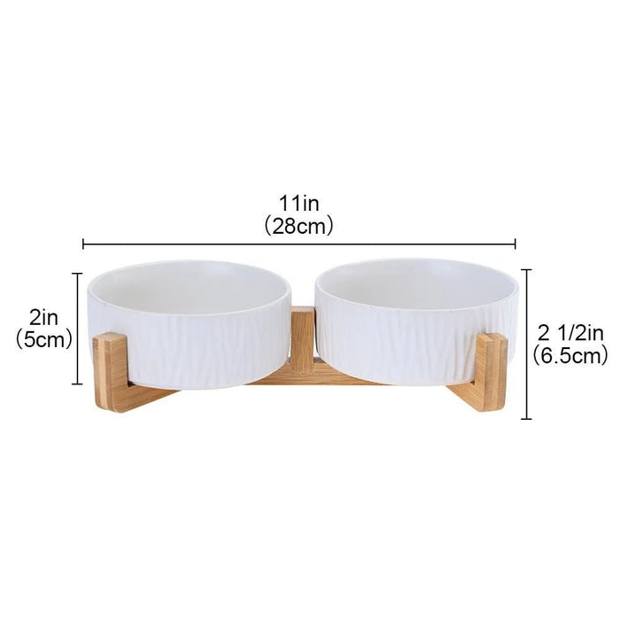 Comedouro / Bebedouro Cerâmico Elevado para Cães ou Gatos (simples ou duplo) - PetDoctors - Loja Online