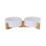 Comedouro / Bebedouro Cerâmico Elevado para Cães ou Gatos (simples ou duplo) - PetDoctors - Loja Online