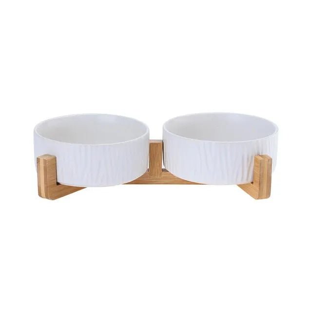 Comedouro / Bebedouro Cerâmico Elevado para Cães ou Gatos (simples ou duplo) - PetDoctors - Loja Online