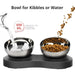 Comedouro / Bebedouro Duplo para Gatos ou Cães em Aço Inoxidável, Ângulo Ajustável, Base Antiderrapante (600 ml x 2) - PetDoctors - Loja Online