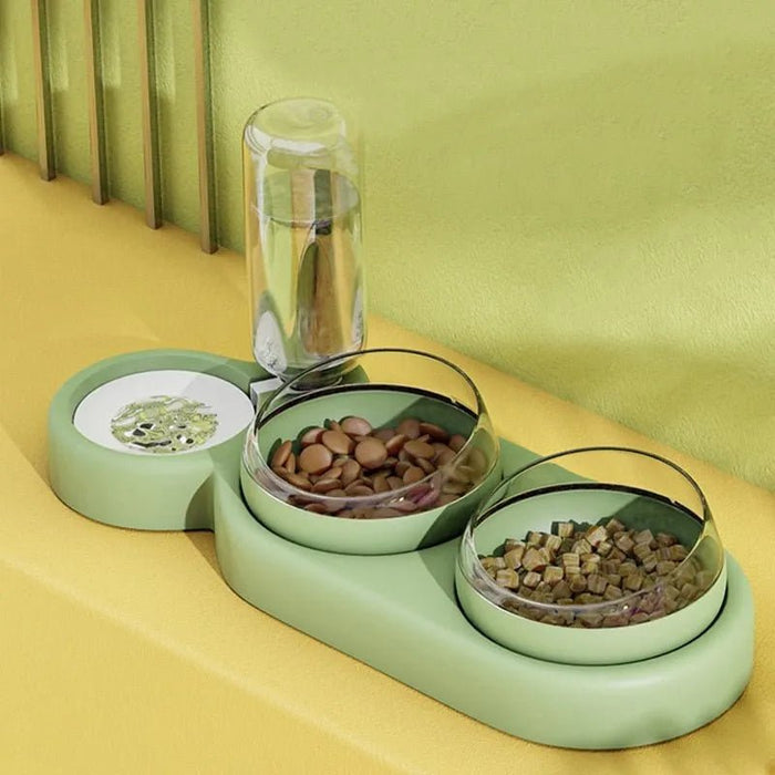 Comedouro Duplo + Bebedouro Automático para Cães ou Gatos - PetDoctors - Loja Online