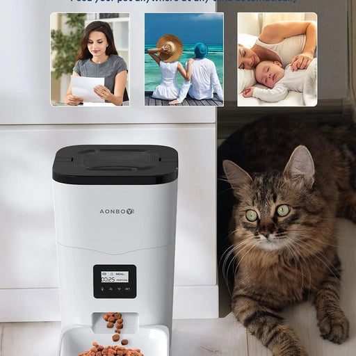 🐱🐶 Comedouro Inteligente para Gato ou Cão - Controlo de Tempo 1 a 4 refeições por dia - Gravação de voz 10 seg. - PetDoctors - Loja Online