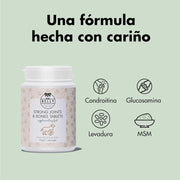 Condroprotetor comprimidos para cães grandes e pequenos com glucosamina e MSM, fortalece os ossos e as articulações, 200 cápsulas com sabor a frango - Belly® - PetDoctors - Loja Online