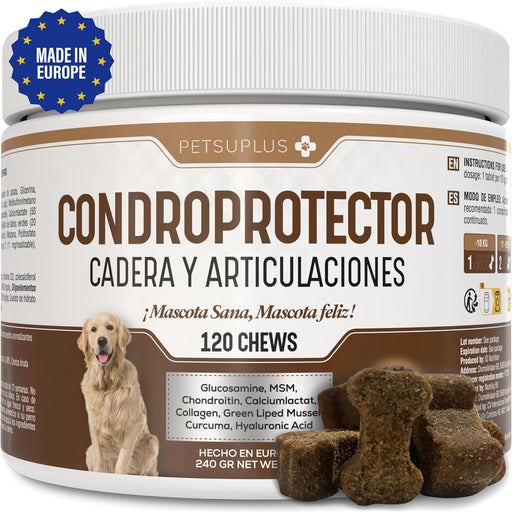 Condroprotetor para cães - glucosamina, MSM, condroitina, colageneo, ácido hial - fortalece as cartilagens e protege as articulações - anti - inflamatório natural - 120 mastigáveis - PetDoctors - Loja Online