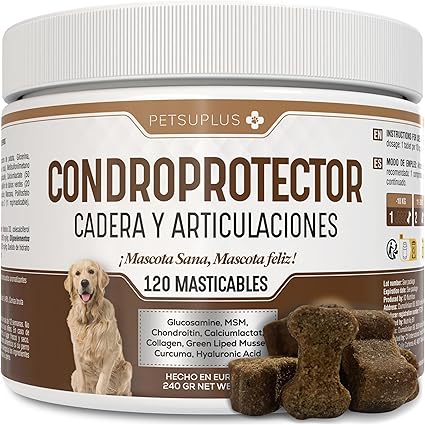 Condroprotetor para cães - glucosamina, MSM, condroitina, colageneo, ácido hial - fortalece as cartilagens e protege as articulações - anti - inflamatório natural - 120 mastigáveis - PetDoctors - Loja Online