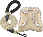 Conjunto de arnês refletor e trela para cão, ajustável e acolchoado - PetDoctors - Loja Online