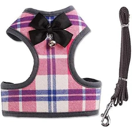 Conjunto de Trela e Arnês / Peitoral para Gatos ou Cães Pequenos, Macio e Respirável - PetDoctors - Loja Online