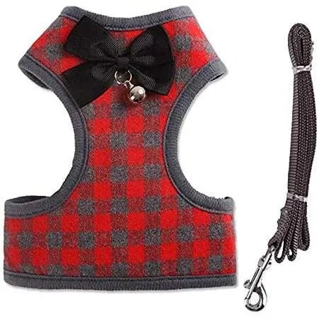 Conjunto de Trela e Arnês / Peitoral para Gatos ou Cães Pequenos, Macio e Respirável - PetDoctors - Loja Online