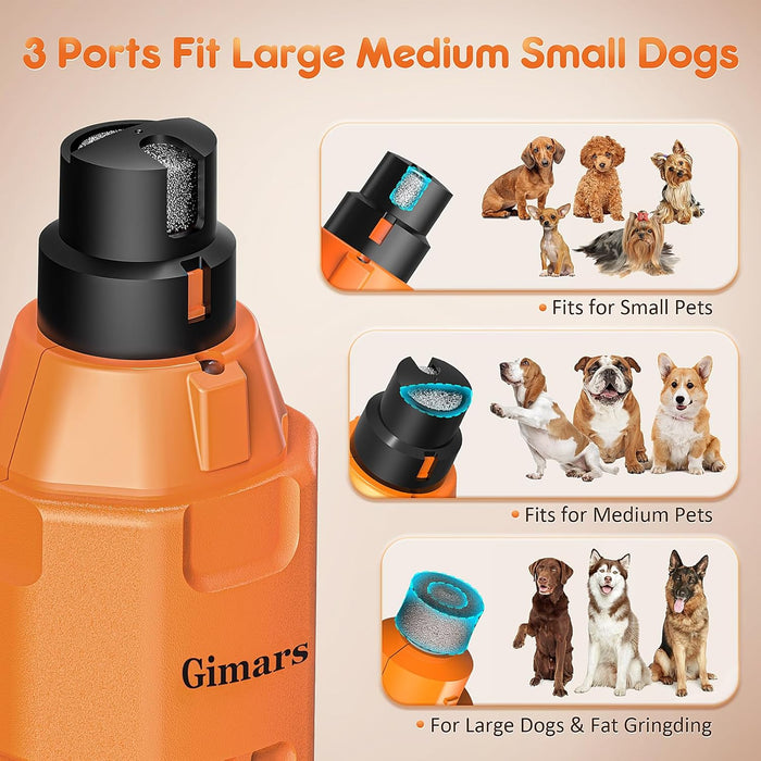 Cortador e Lima de unhas elétrica para cães, ajustável 6 velocidades, com luz LED, recarregável - PetDoctors - Loja Online