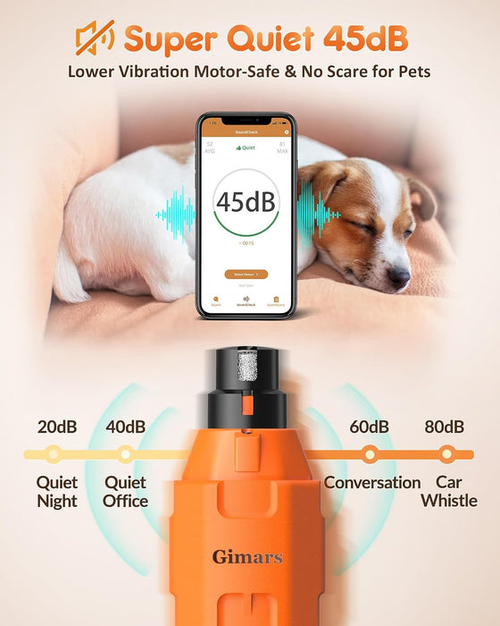 Cortador e Lima de unhas elétrica para cães, ajustável 6 velocidades, com luz LED, recarregável - PetDoctors - Loja Online