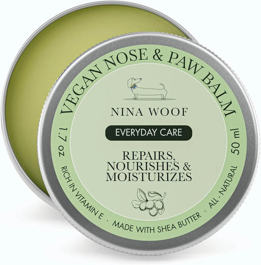 Creme Vegan para Cães - Almofadas das patas e Nariz - cera e BEJOOY - hidratante natural com ingredientes orgânicos e manteiga de karité - 100% seguro para lamber (50 ml) - PetDoctors - Loja Online